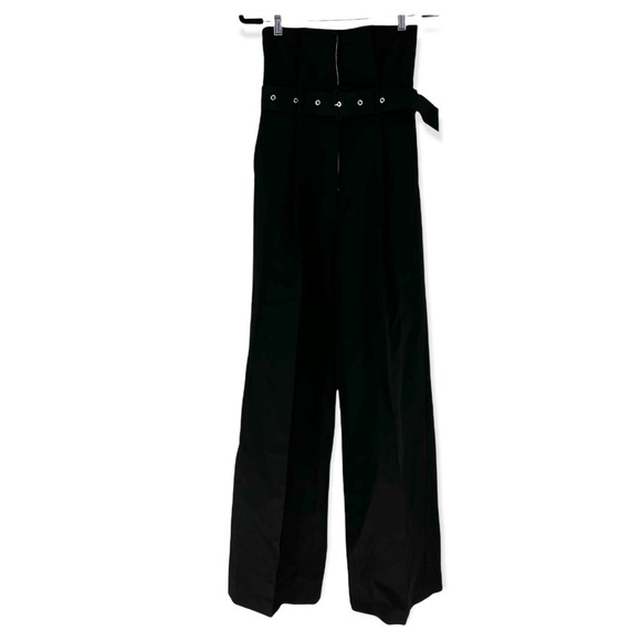 Rokh Women's Belted Paperbag High Waisted Trousers -8 - Picture 2 of 5